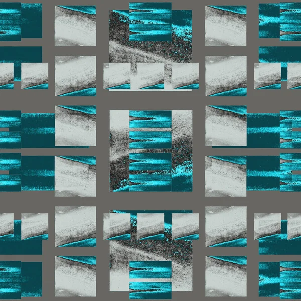 Kreative Nahtlose Muster Mit Geometrischen Elementen Aquarell Bunte Textur Für — Stockfoto