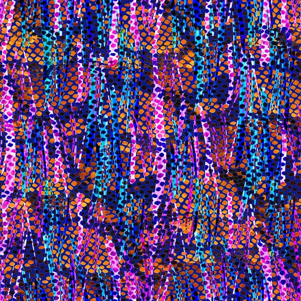 Креативний Безшовний Візерунок Намальованими Руками Зміями Блакитного Кольору Абстрактна Текстура — стокове фото