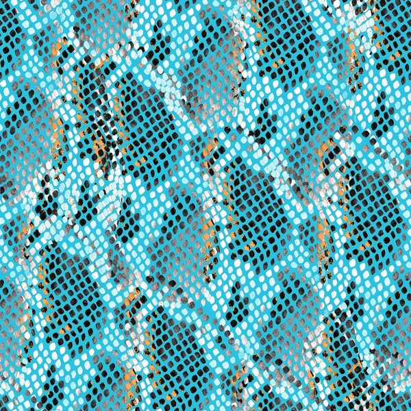 Yaratıcı Kusursuz Desenli Mavi Çizilmiş Yılan Lekeli Kumaş Tasarımı Için — Stok fotoğraf