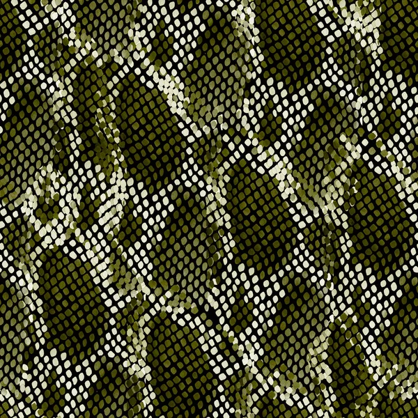 Kreatywny Bezszwowy Wzór Ręcznie Rysowanymi Plamami Węża Streszczenie Monochromatycznej Struktury — Zdjęcie stockowe