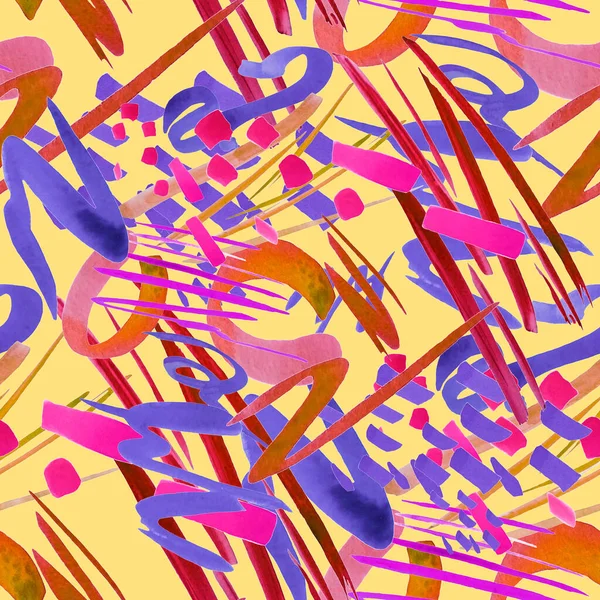 Kreatywny Bezszwowy Wzór Pięknymi Jasnymi Elementami Abstrakcyjnymi Kolorowe Tekstury Dla — Zdjęcie stockowe