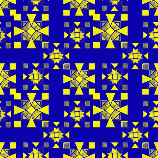 Streszczenie Twórczy Bezszwowy Wzór Jasnymi Elementami Geometrycznymi Mozaika Kolorowe Tekstury — Zdjęcie stockowe