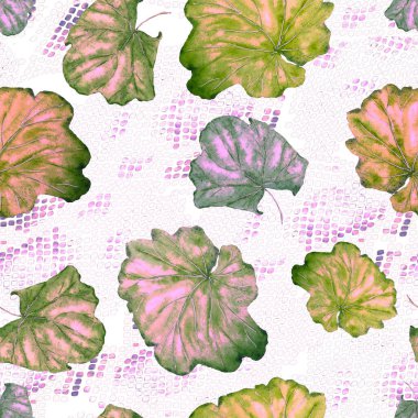 Hayvan arka planında suluboya tropikal yaprakları olan soyut dekoratif, pürüzsüz desen. Hawaii yaz egzotik baskısı. El çizimi illüstrasyon.