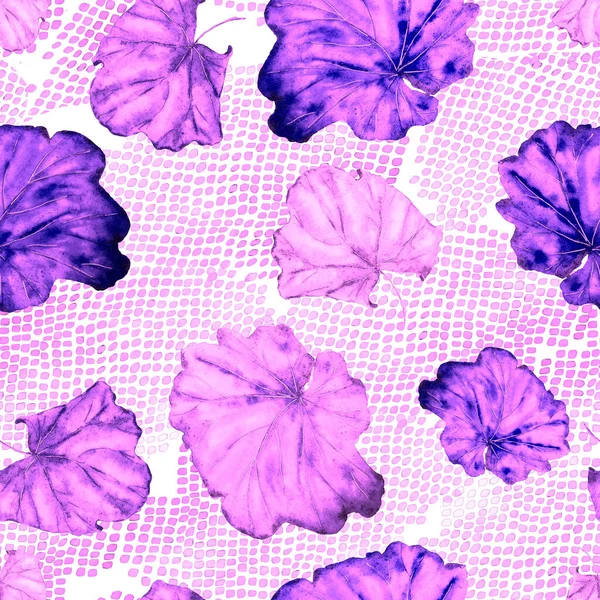 Abstract decorative seamless pattern with watercolor tropical leaves on animal background. Hawaiian summer exotic print. Hand drawn illustration.