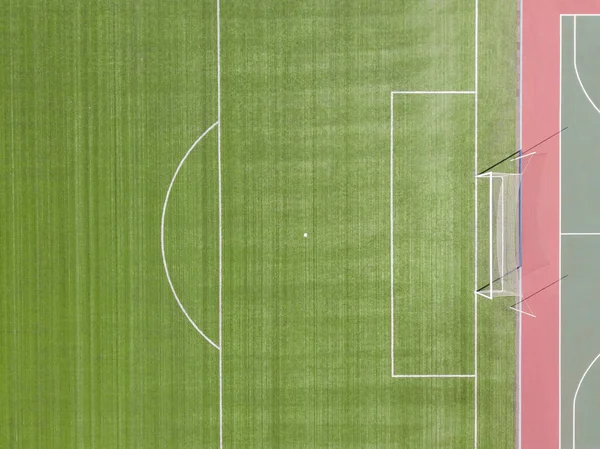 Vista aérea do campo de estádio de futebol Horizontal — Fotografia de Stock