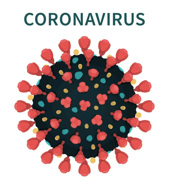 Die Struktur des Coronavirus COVID-19 mit Stacheln — Stockvektor