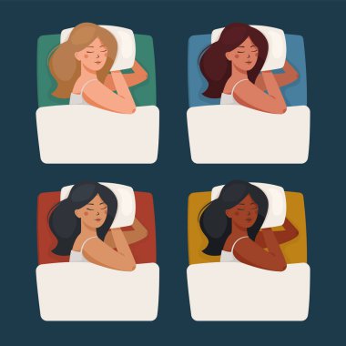 Yatakta uyuyan bir kadının en güzel görüntüsü, tatlı bir rüya.