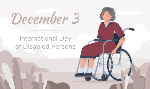 Giorno di Persone con Disabilità 3 dicembre banner — Vettoriale Stock