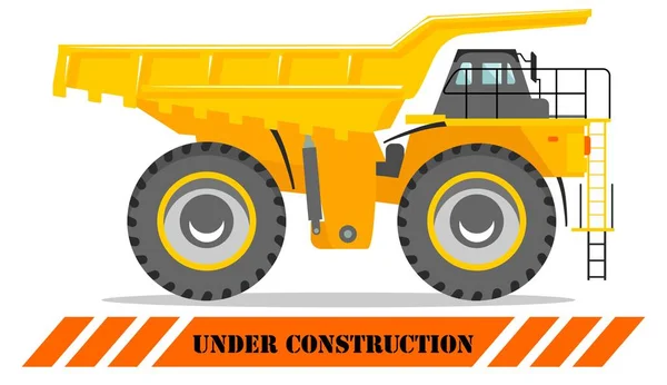 Camión todoterreno. Maquinaria pesada de minería y equipos de construcción. Ilustración vectorial . — Vector de stock