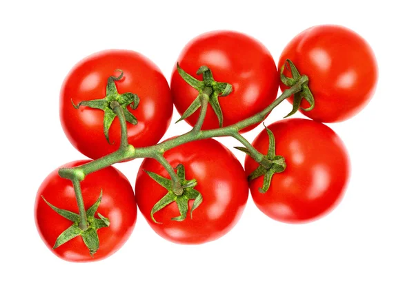 토마토는 갈림길 이 있는 흰 배경에서 분리 된다. — 스톡 사진