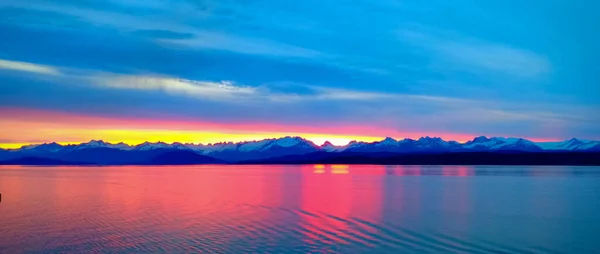 Схід Сонця Примхливе Небо Відображення — стокове фото