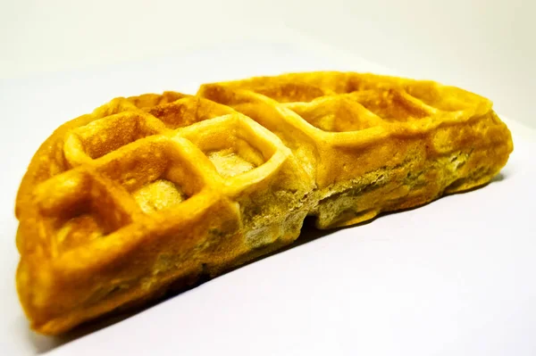 Freshly Baked Thai Waffle Isolated White Background — Stock Photo, Image