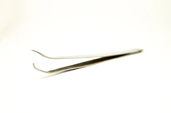 Medical Tweezers Isolated White Background — Stock Photo, Image