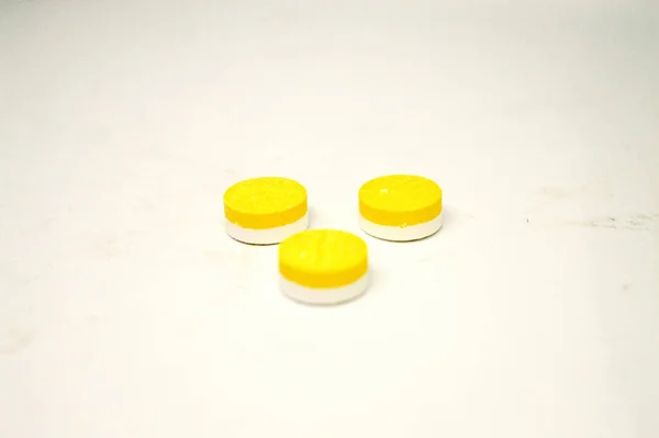 Diferentes Comprimidos Comprimidos Cápsula Heap Mix Terapia Drogas Médico Gripe Imagens Royalty-Free