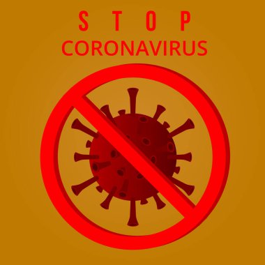 Corona virüsünü veya covid 19 vektör arkaplan tasarımını durdur