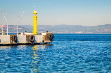  Türkiye 'nin Çanakkale kentinin deniz manzarası