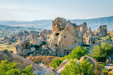 Goreme Milli Parkı, Kapadokya, Türkiye 'de güzel kayalar