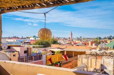 Marakeş ve Fas 'ın panoramik manzarası