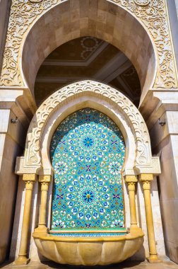 Kazablanka 'daki Hasan II Camii. Fas 'taki en büyük cami..