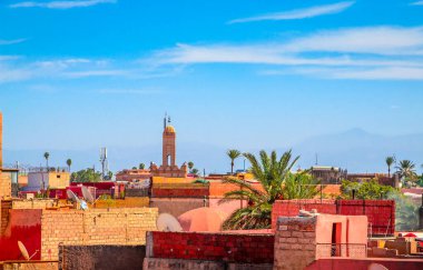 Marakeş ve Fas 'ın panoramik manzarası