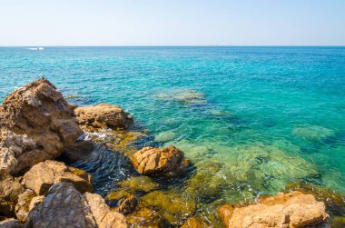 Ko Lan 'ın güzel tropik plajı, Pattaya, Thailan yakınlarında bir ada.