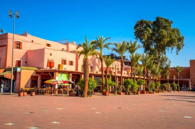 Yaşlı Marakeş 'in güzel caddesi, Fas