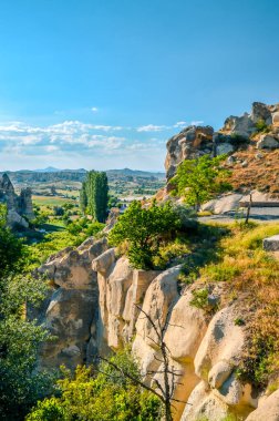 Goreme Milli Parkı, Kapadokya, Türkiye 'de güzel kayalar
