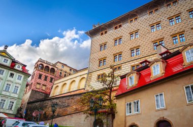 Çek Cumhuriyeti 'nin Prag şehrinin rahat sokakları.