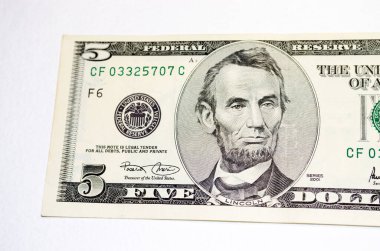 5 dolarlık makro shot.