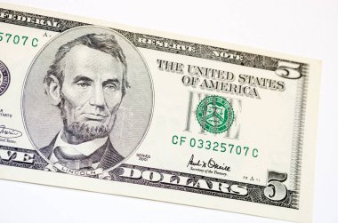 5 dolarlık makro shot.