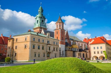 St. Stanislaw Katedrali ve St Vaclav ve güzel Wawel oyuncuları