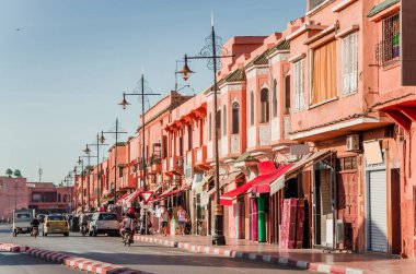 Yaşlı Marakeş 'in güzel caddesi, Fas