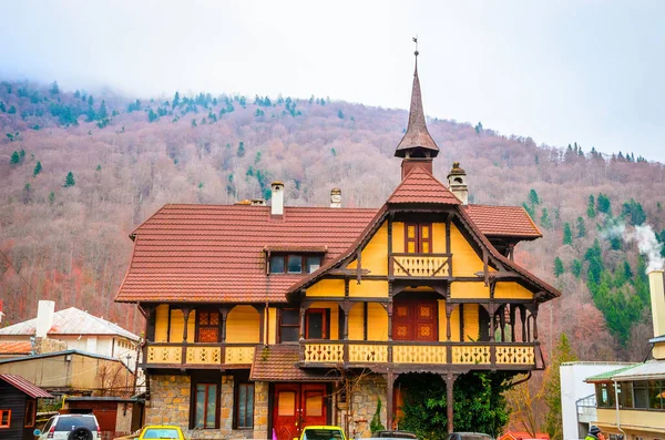 Sinaia, Carpathian Dağları ve Romanya 'daki tipik evler