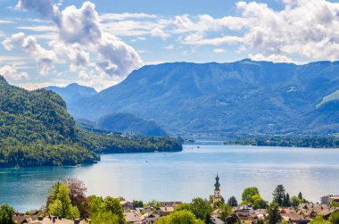 Wolfgangsee Gölü, Salzkammergut, Avusturya, Avrupa