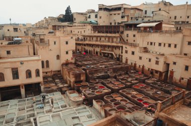 Fas 'ın Fez kentinde geleneksel tabakhane