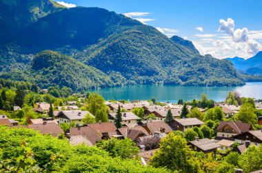 Wolfgangsee Gölü, Salzkammergut, Avusturya, Avrupa