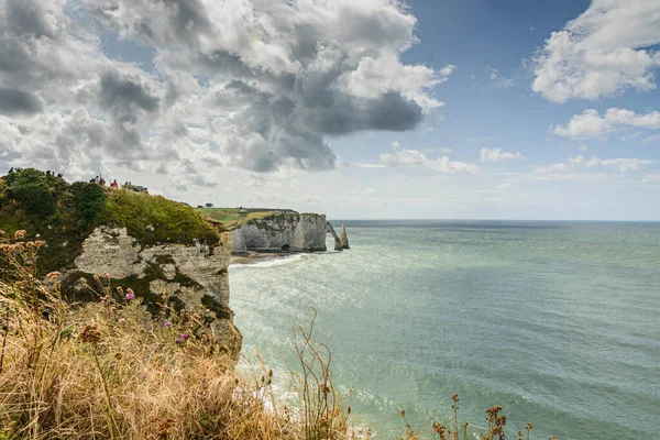 Utsikt Över Kusten Havet Dag Med Molnig Himmel — Stockfoto