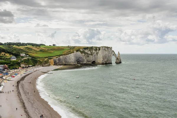 Utsikt Över Kusten Havet Dag Med Molnig Himmel — Stockfoto