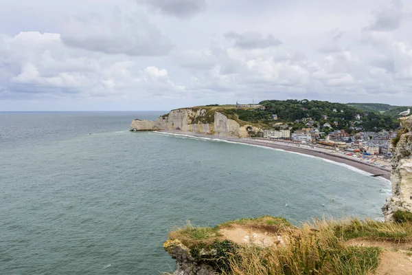 Utsikt Över Kusten Havet Dag Med Molnig Himmel — Stockfoto