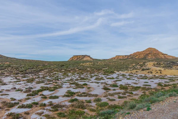 View Semi Desert Landscape Sunny Day Clouds — Stock Photo, Image