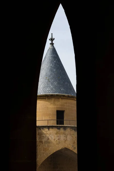 Château Historique Ville Dans Une Journée Avec Ciel Nuageux — Photo