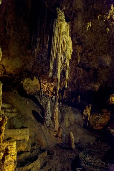 Interno Della Cavità Rocciosa Dettagli Fotografati Senza Flash — Foto Stock