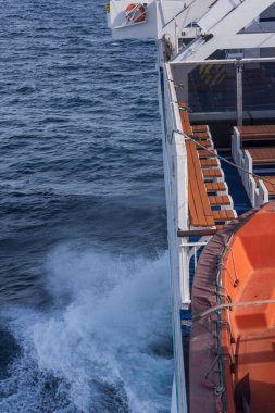 Yolculuğun ortasında tekneden görüntüler