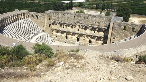 Античный Театр Aspendos Турецком Городе Анталья — стоковое фото