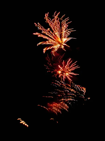 Fallas Tatil Gecesinde Havai fişek Valencia