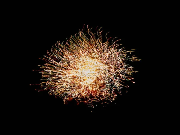 Fallas Tatil Gecesinde Havai fişek Valencia