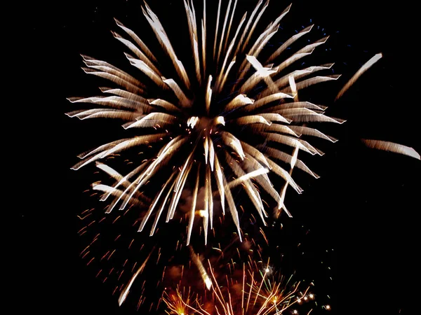 Light Painting Fireworks Night Fallas Holidays Event — Stock Photo, Image