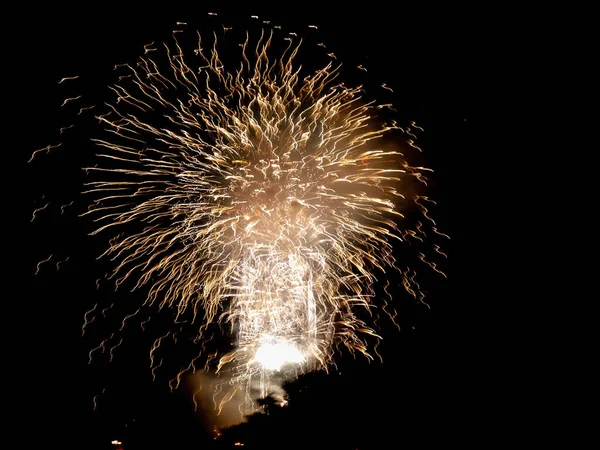 Pintura Ligera Por Fuegos Artificiales Noche Fallas Evento Vacaciones —  Fotos de Stock