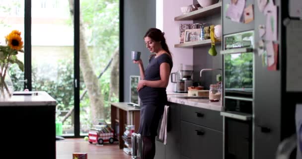 Hamile Kadın Ile Bitkisel Çay Rahatlatıcı — Stok video