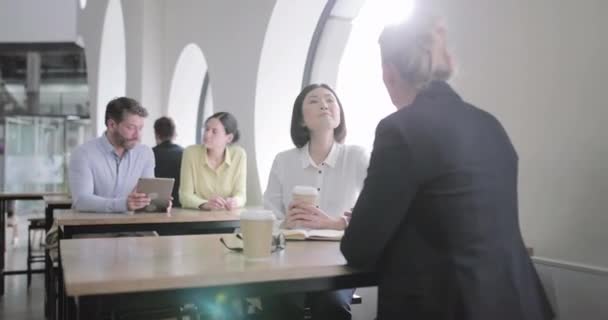 Collega's met een informele Business Meeting — Stockvideo